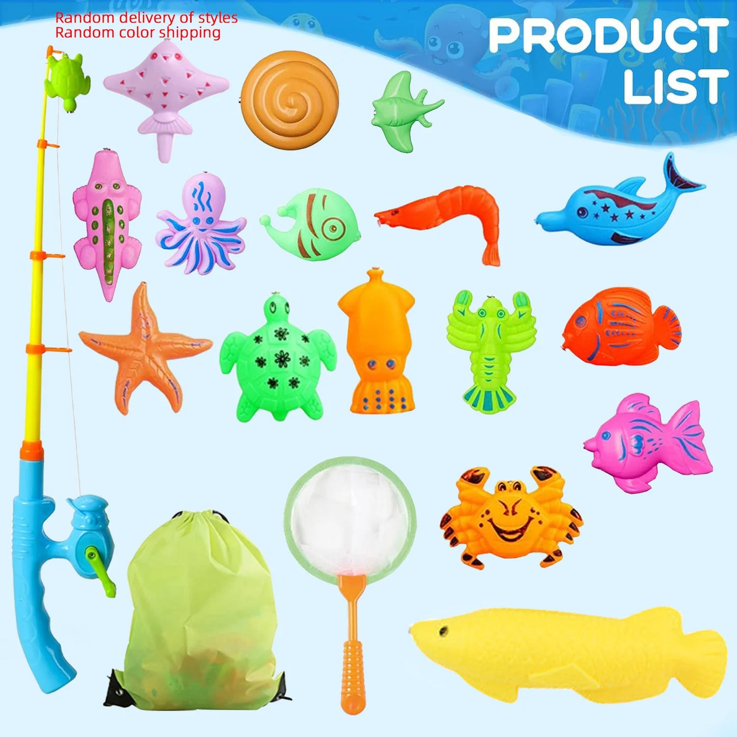 Floating Fish Bath Toy Game Set