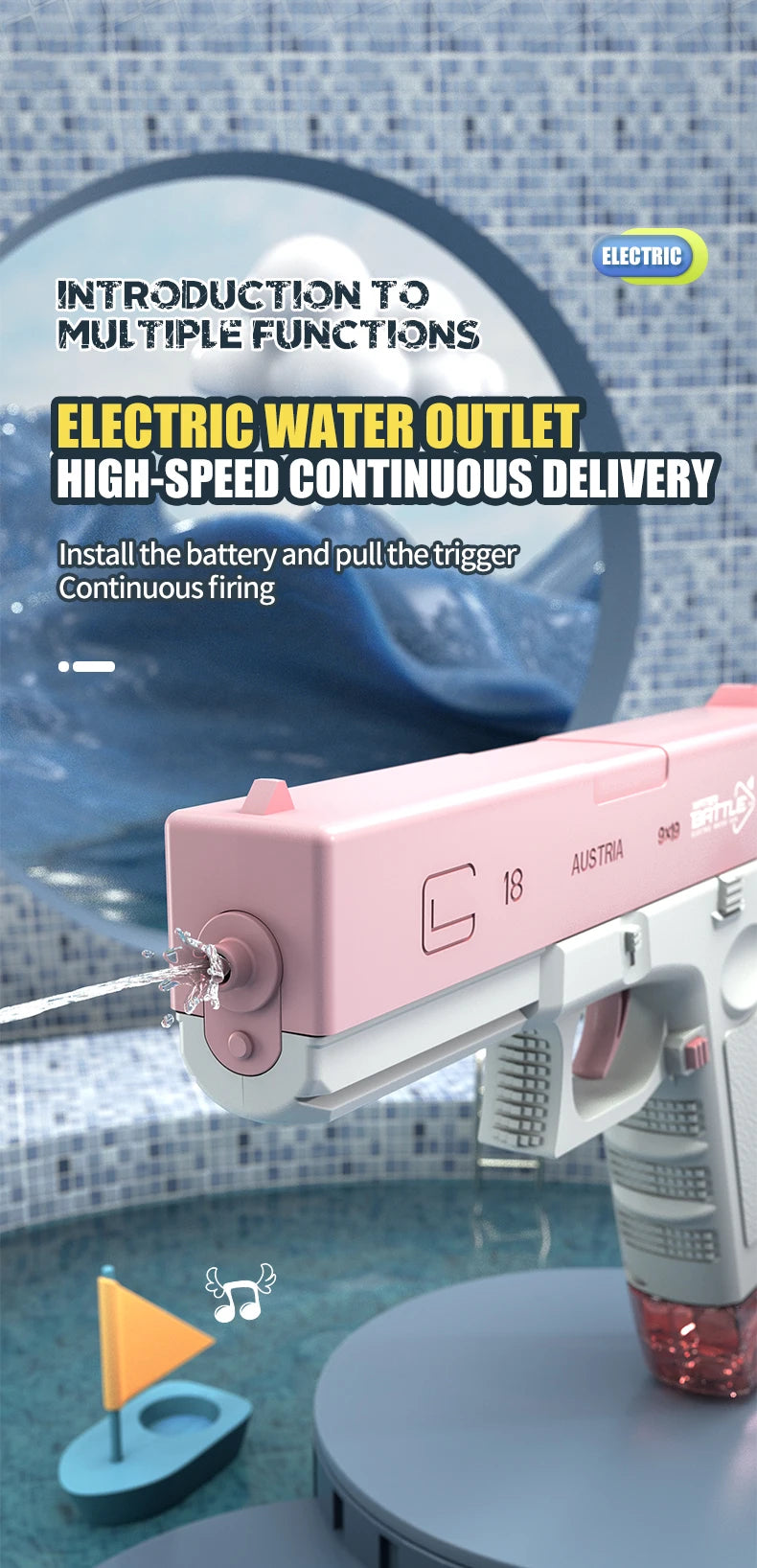 Electric M416 Water Gun Toy – Full Auto