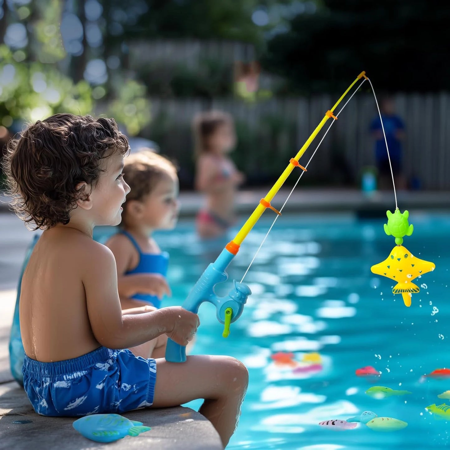 Floating Fish Bath Toy Game Set