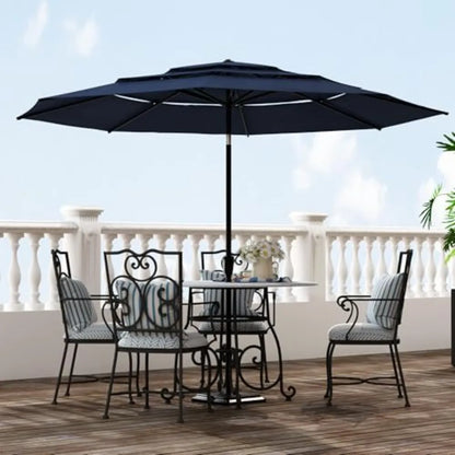 10ft Windproof Patio Umbrella 3-Tier Vented for Outdoor Use
