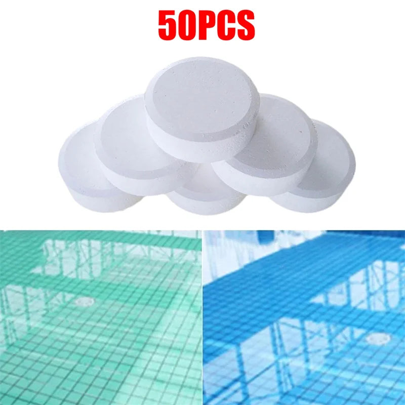 50-Pack Chlorine & Bromine Pool Cleaning Tablets