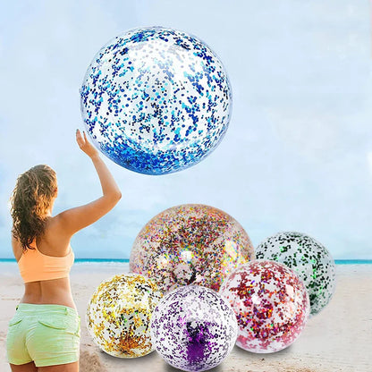 16-Inch Sequins Glitter Inflatable Beach Ball