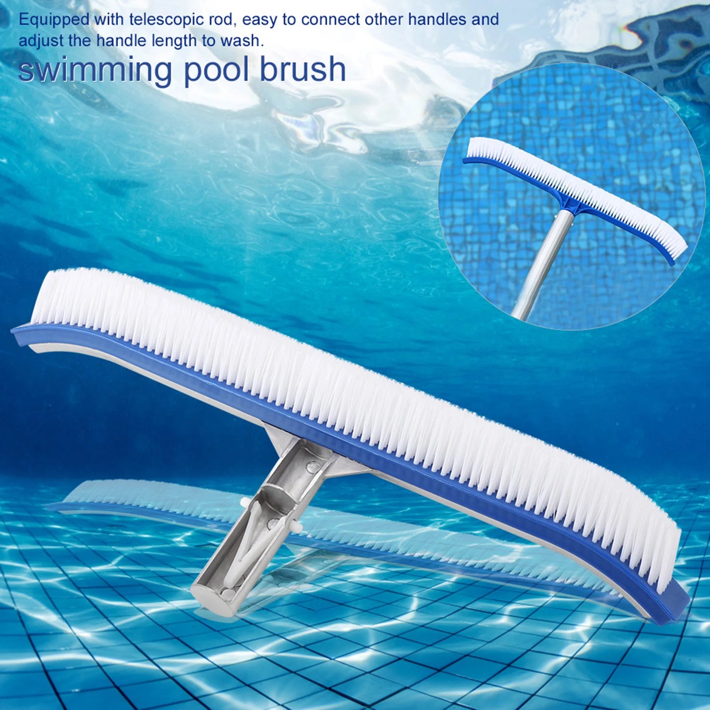 Durable Pool Brush for Floor & Wall Cleaning