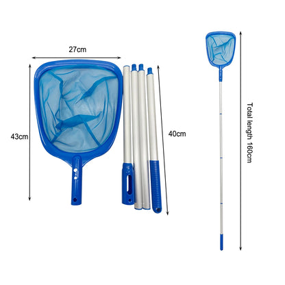 Telescopic Pool Skimmer Net with Detachable Rod