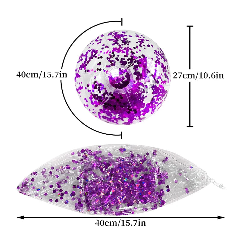 16-Inch Sequins Glitter Inflatable Beach Ball