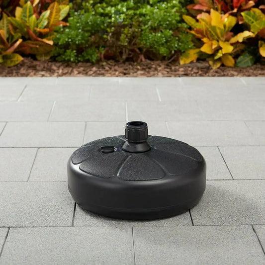 14" Refillable Umbrella Base 25 lb, Black Resin for Patio Use