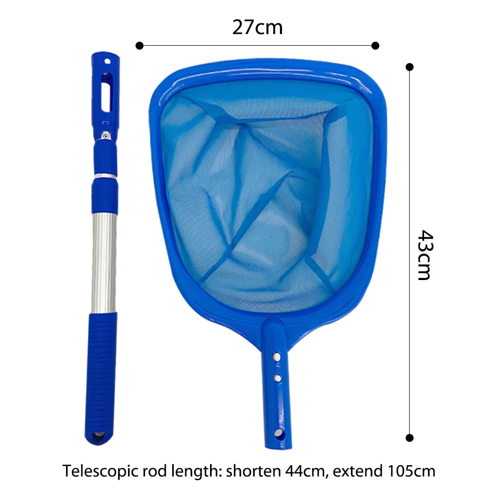 Telescopic Pool Skimmer Net with Detachable Rod