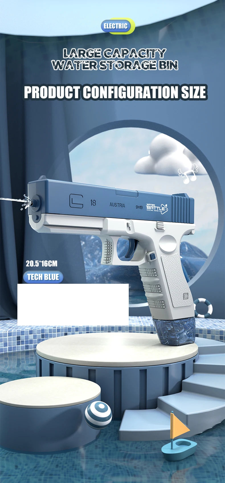 Electric M416 Water Gun Toy – Full Auto