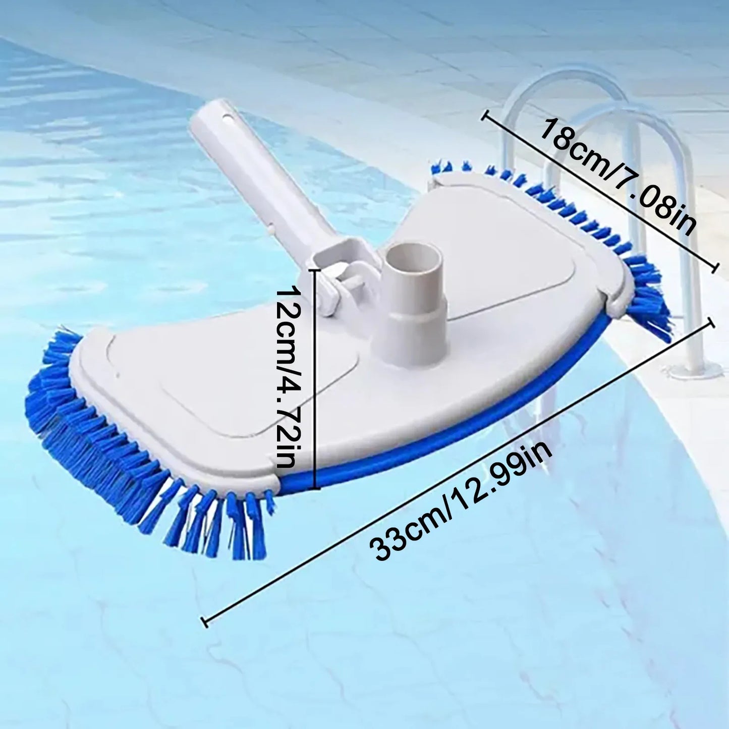 Curved Suction Head Vacuum Cleaner for Pools & Spas