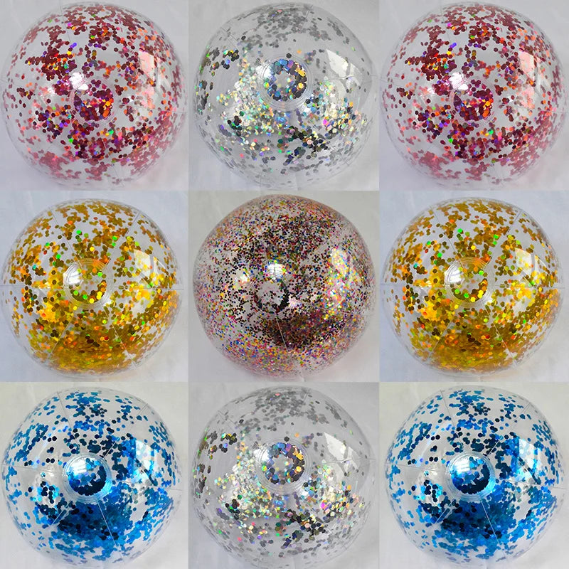 16-Inch Sequins Glitter Inflatable Beach Ball