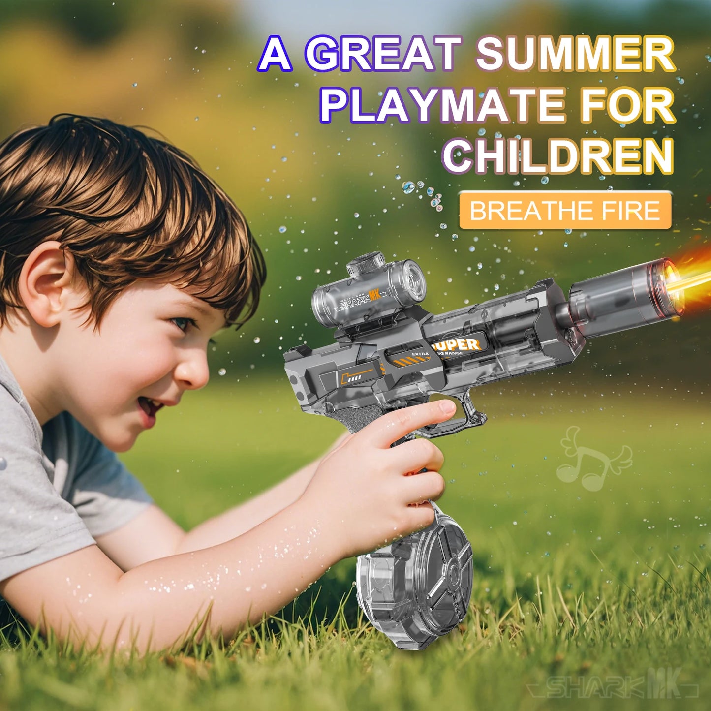 Electric Flame-Effect High-Pressure Water Gun